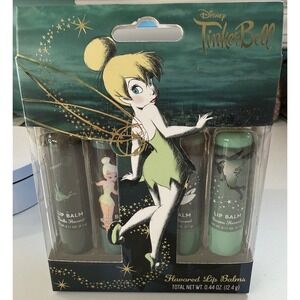 Disney Tinkerbell Taste Beauty Flavored Lip Balm Set of 4 New